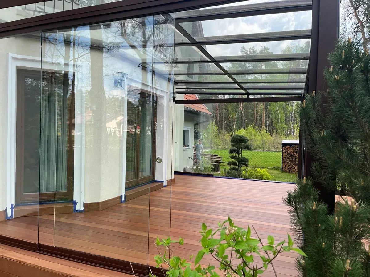 Ogród zimowy aluminiowy — realizacja Tarasy Wesoła Warszawa